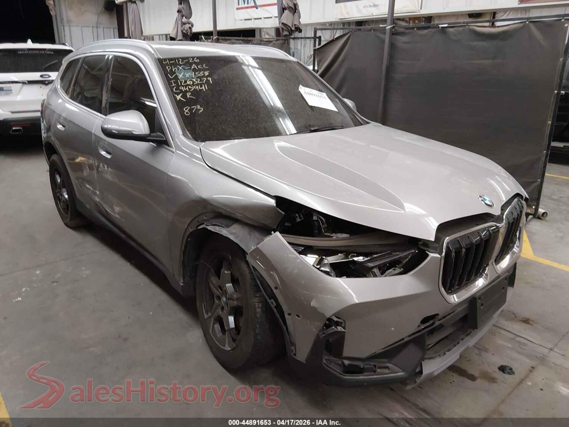 2023 BMW X1 VIN WBX73EF03P5X84555, auction photo