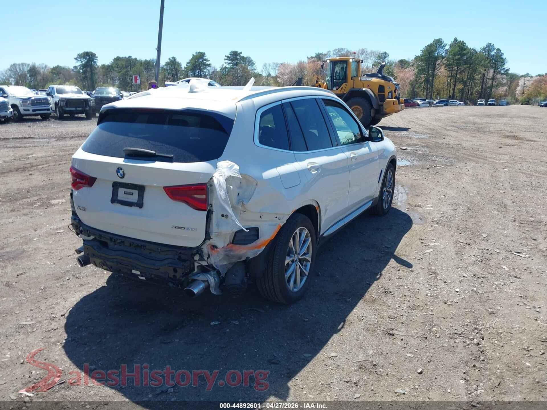 2018 BMW X3 VIN 5UXTR9C57JLD74105, rear driver side