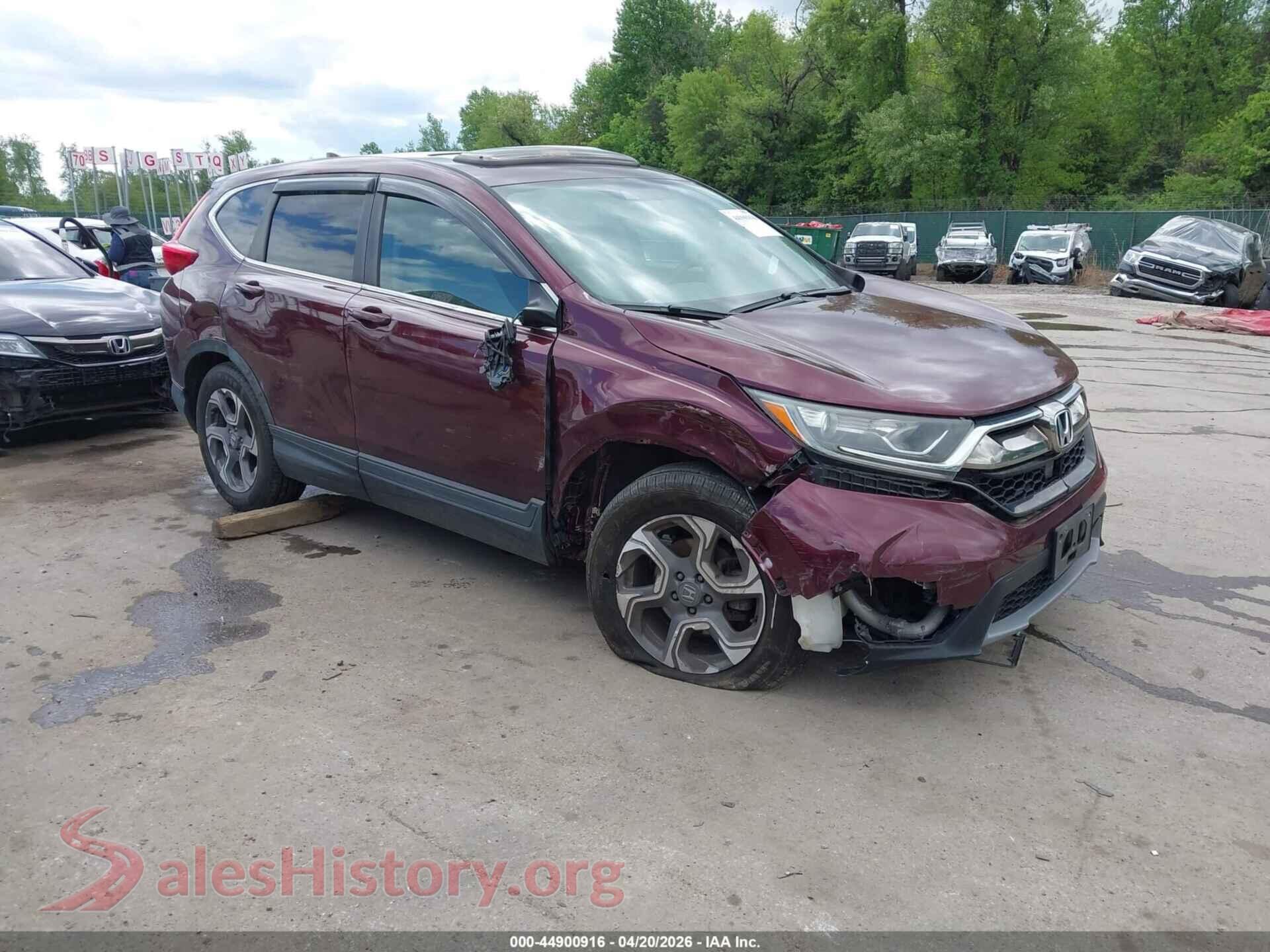 2019 HONDA CR-V VIN 7FARW2H81KE025817, auction photo