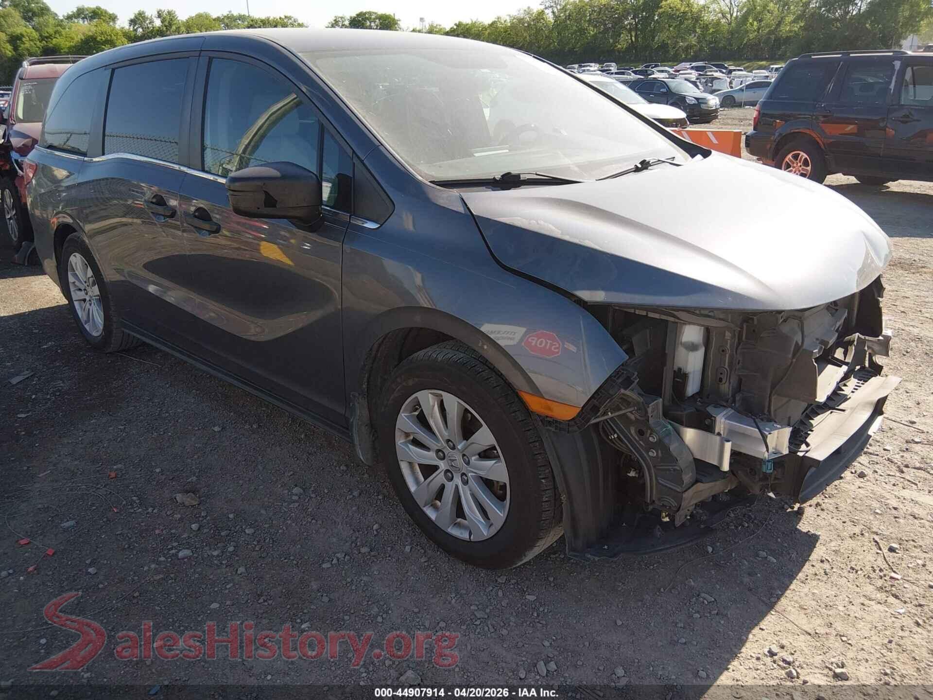 2018 HONDA ODYSSEY VIN 5FNRL6H2XJB053024, auction photo
