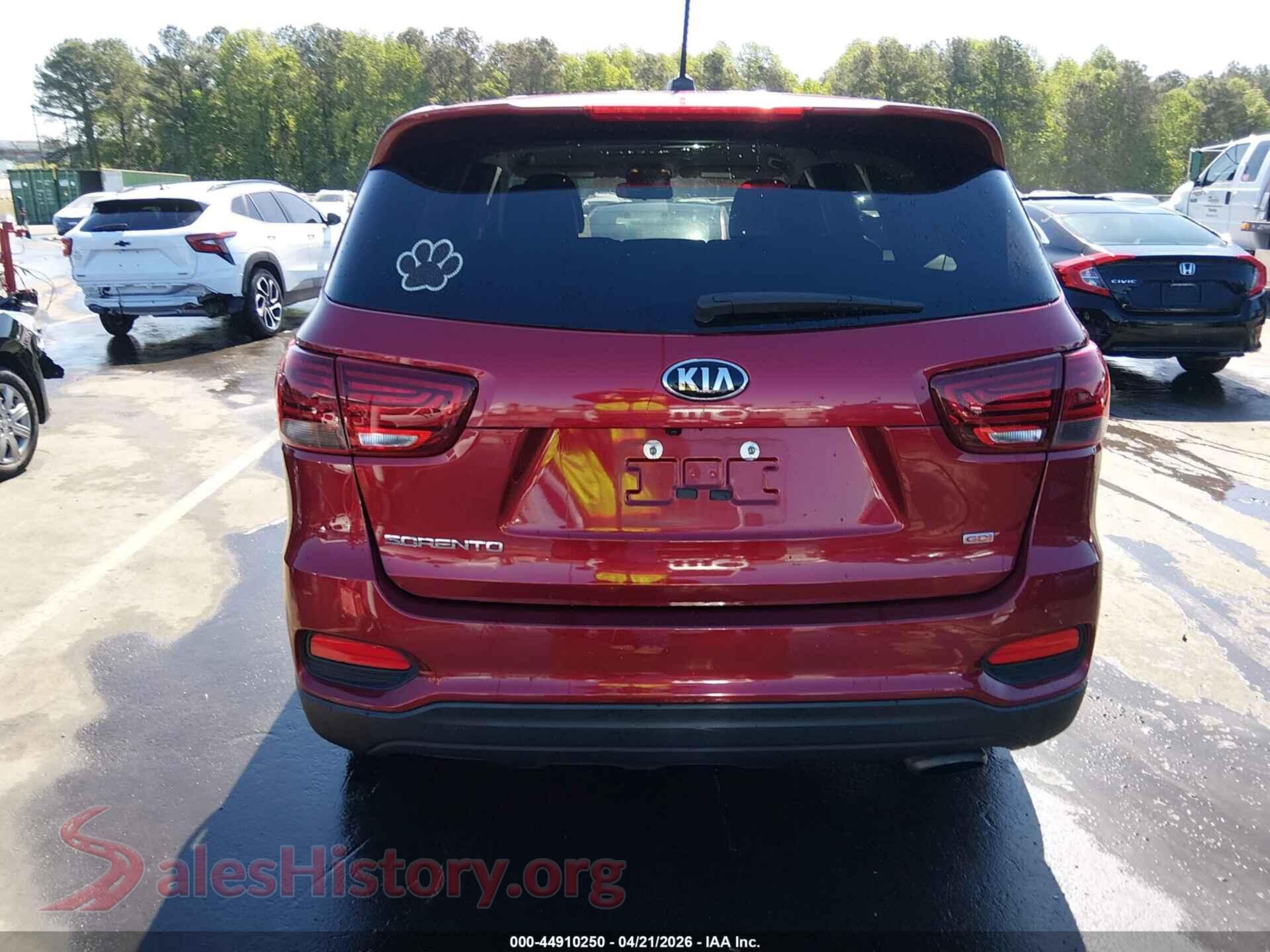 2019 KIA SORENTO VIN 5XYPG4A35KG510559, auction photo 16
