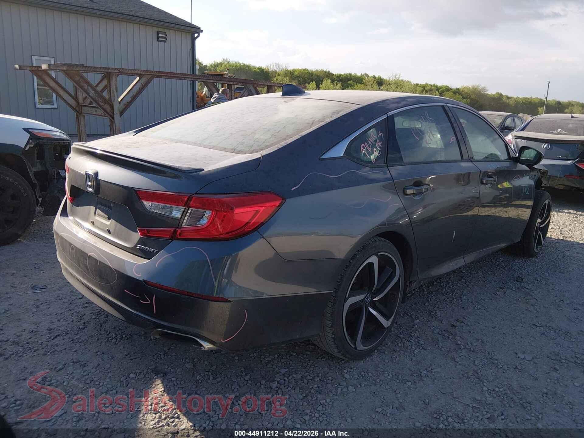 2020 HONDA ACCORD VIN 1HGCV1F39LA048375, rear driver side
