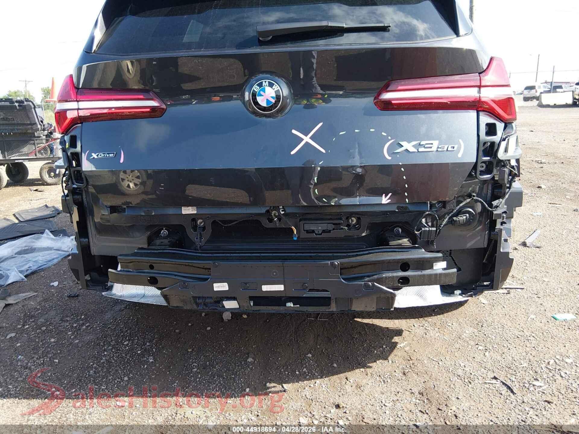 2025 BMW X3 VIN 5UX53GP06S9Y56265, rear passenger side