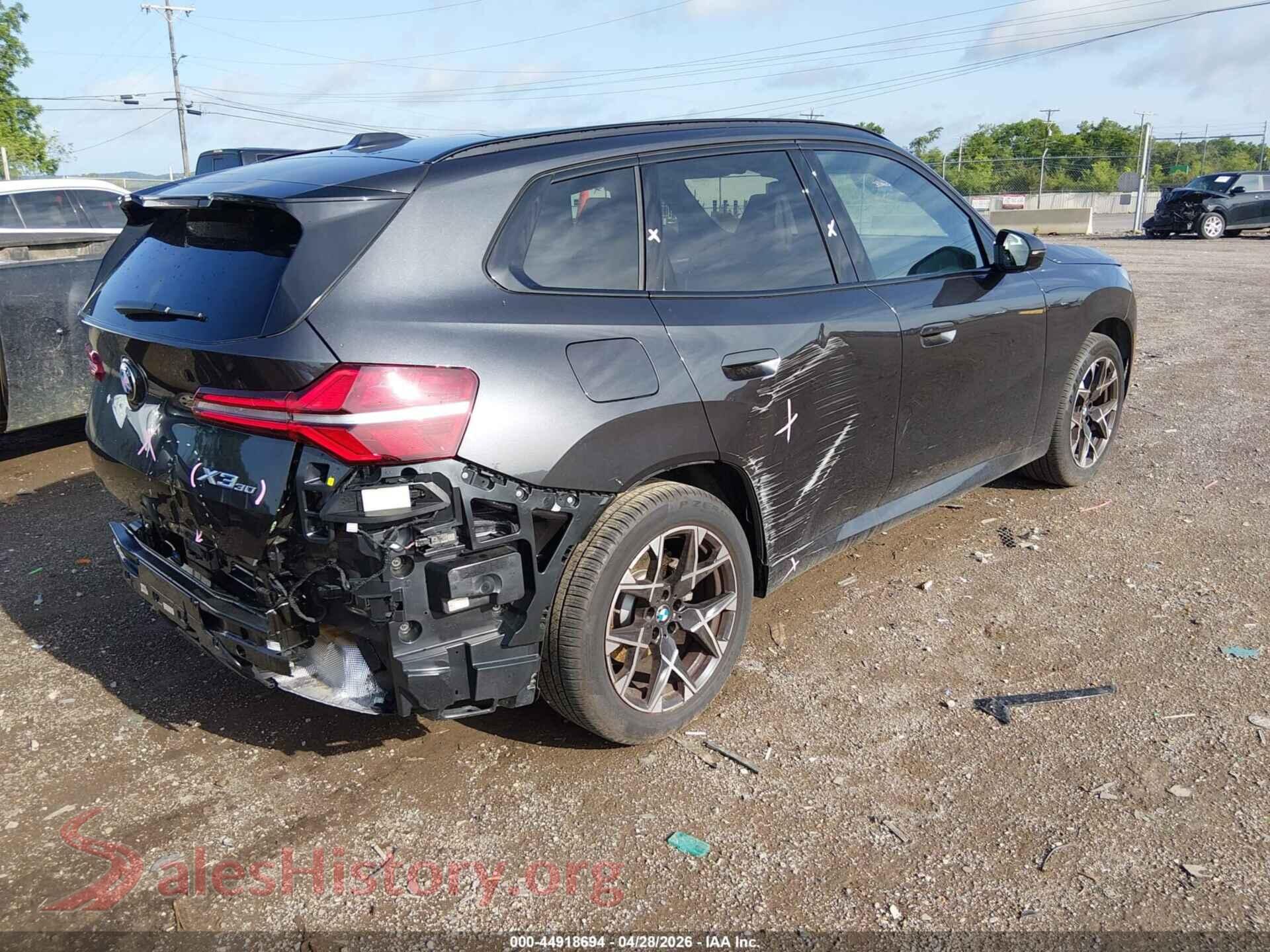 2025 BMW X3 VIN 5UX53GP06S9Y56265, rear driver side