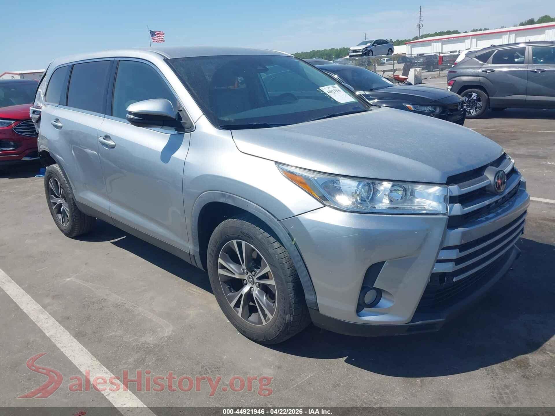 5TDZZRFH0KS359802 2019 TOYOTA HIGHLANDER