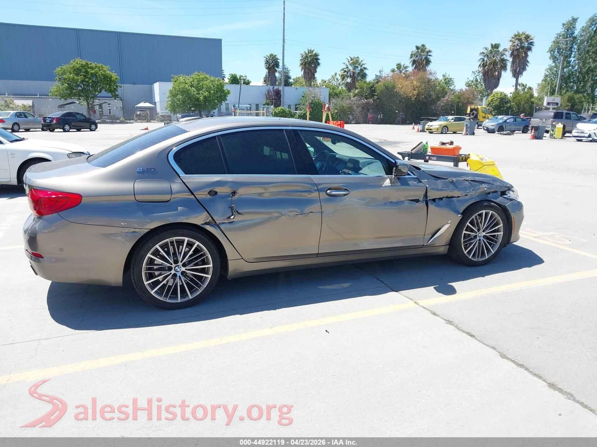 2018 BMW 530E VIN WBAJA9C53JB253216, rear passenger side