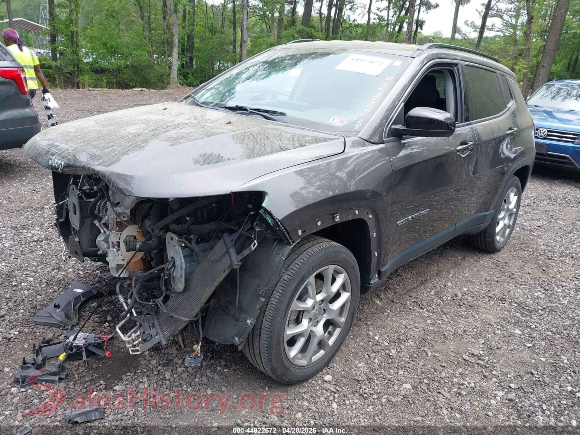 2022 JEEP COMPASS VIN 3C4NJDFB4NT221940, front view