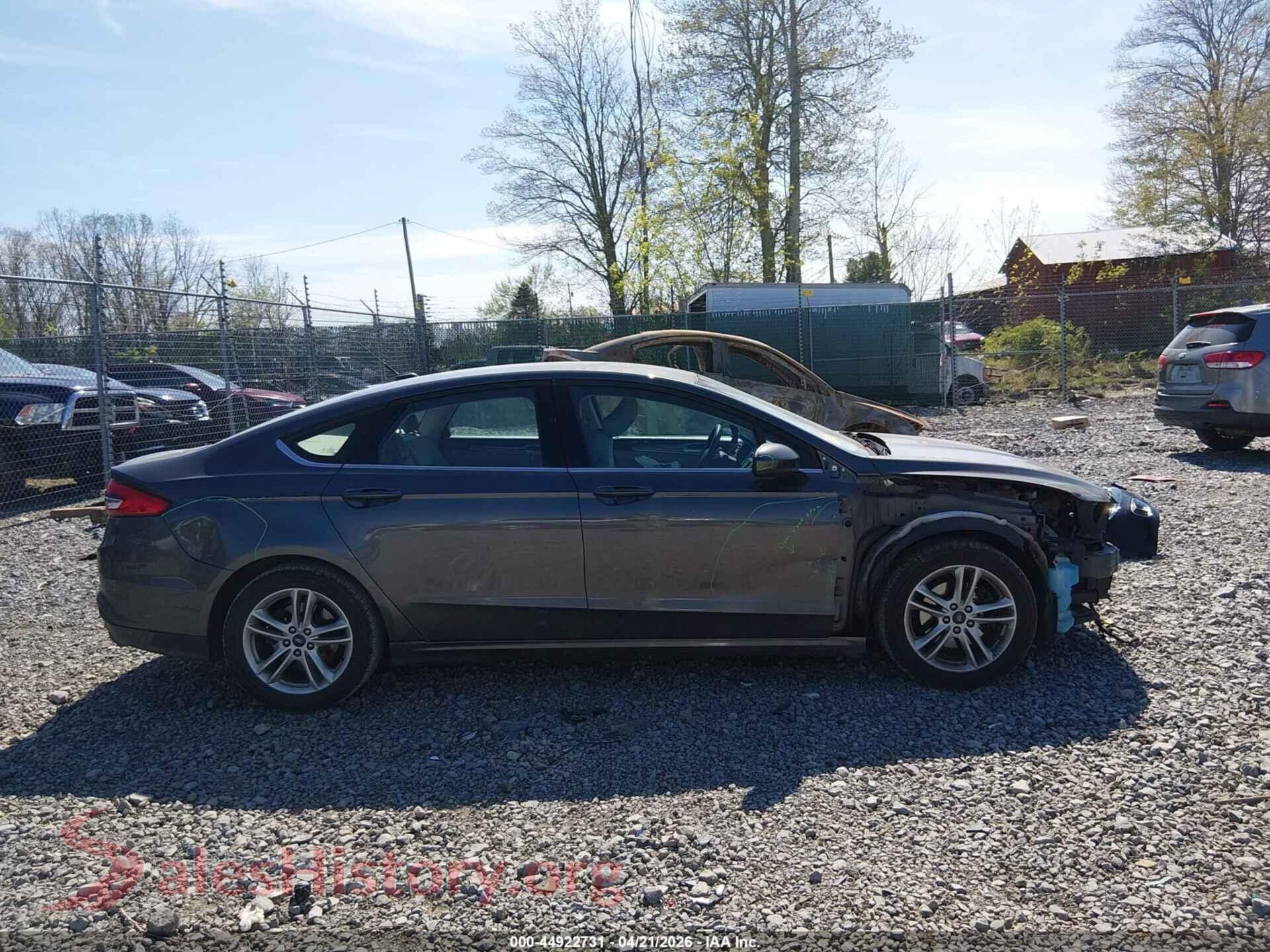 2018 FORD FUSION VIN 3FA6P0H71JR104124, auction photo 14