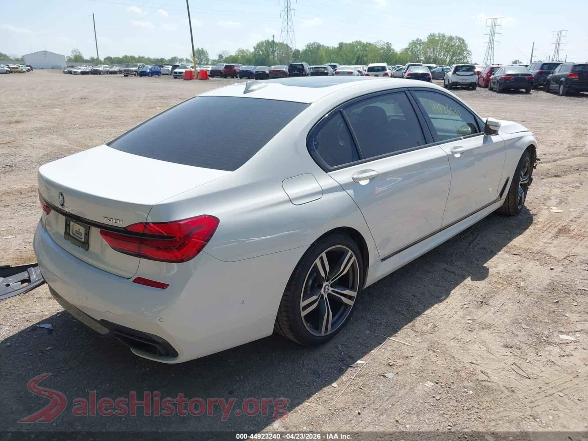 2018 BMW 740I VIN WBA7E2C54JB216293, rear driver side