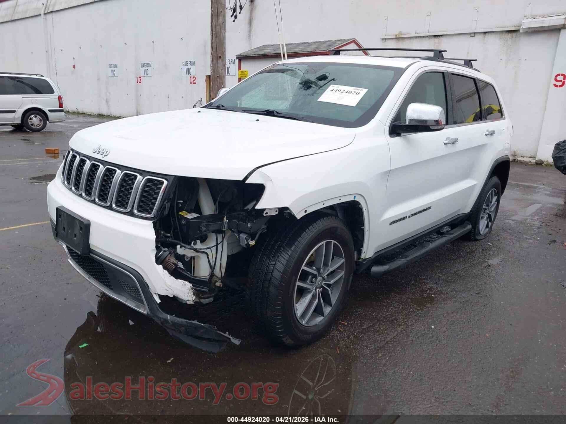 2017 JEEP GRAND CHEROKEE VIN 1C4RJFBG7HC617729, front view