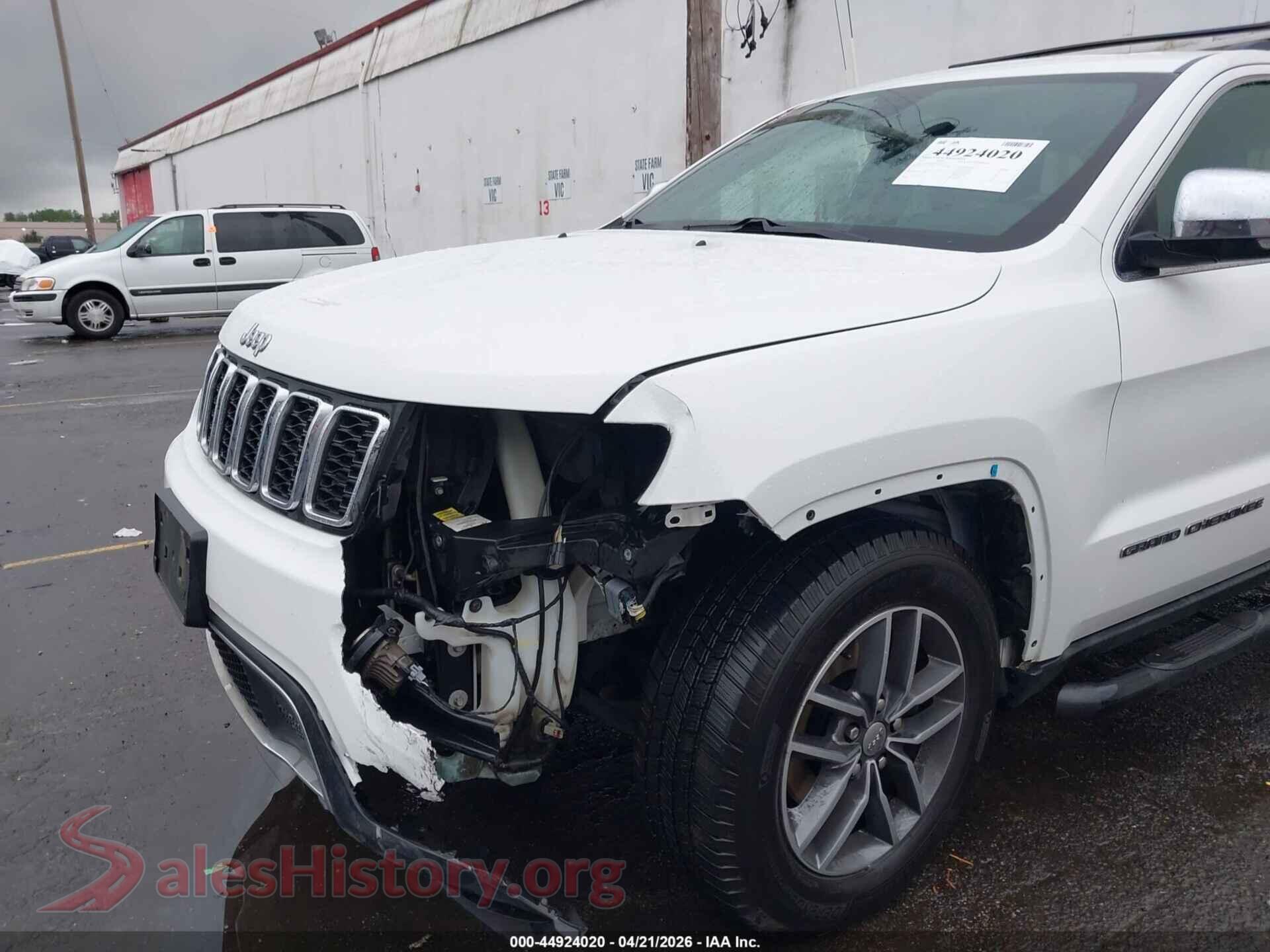 2017 JEEP GRAND CHEROKEE VIN 1C4RJFBG7HC617729, rear passenger side