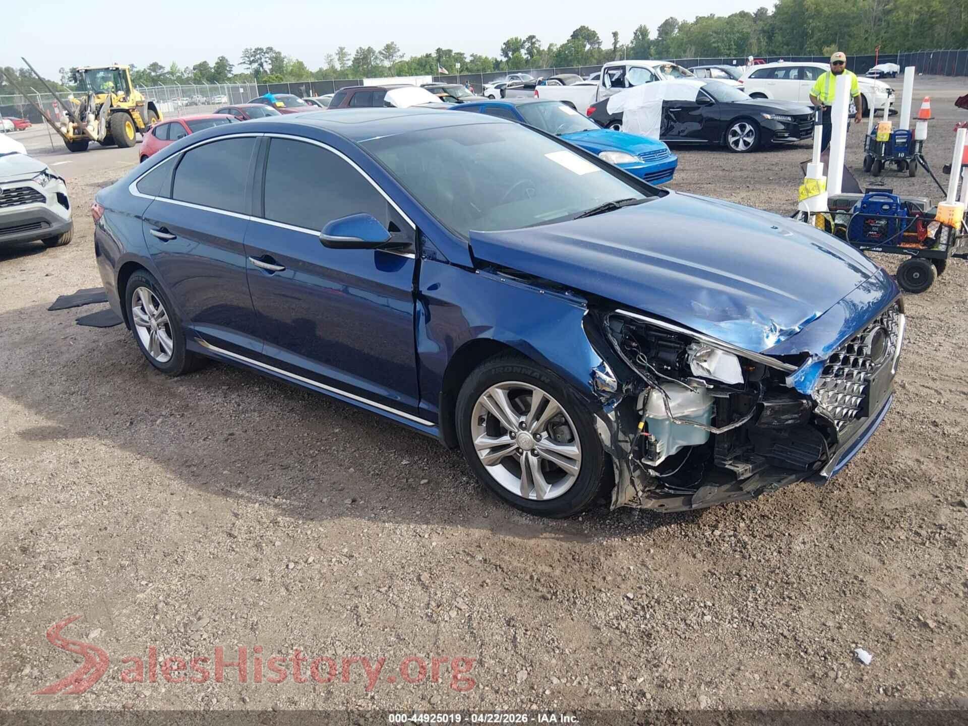 2019 HYUNDAI SONATA VIN 5NPE34AF1KH733459, auction photo