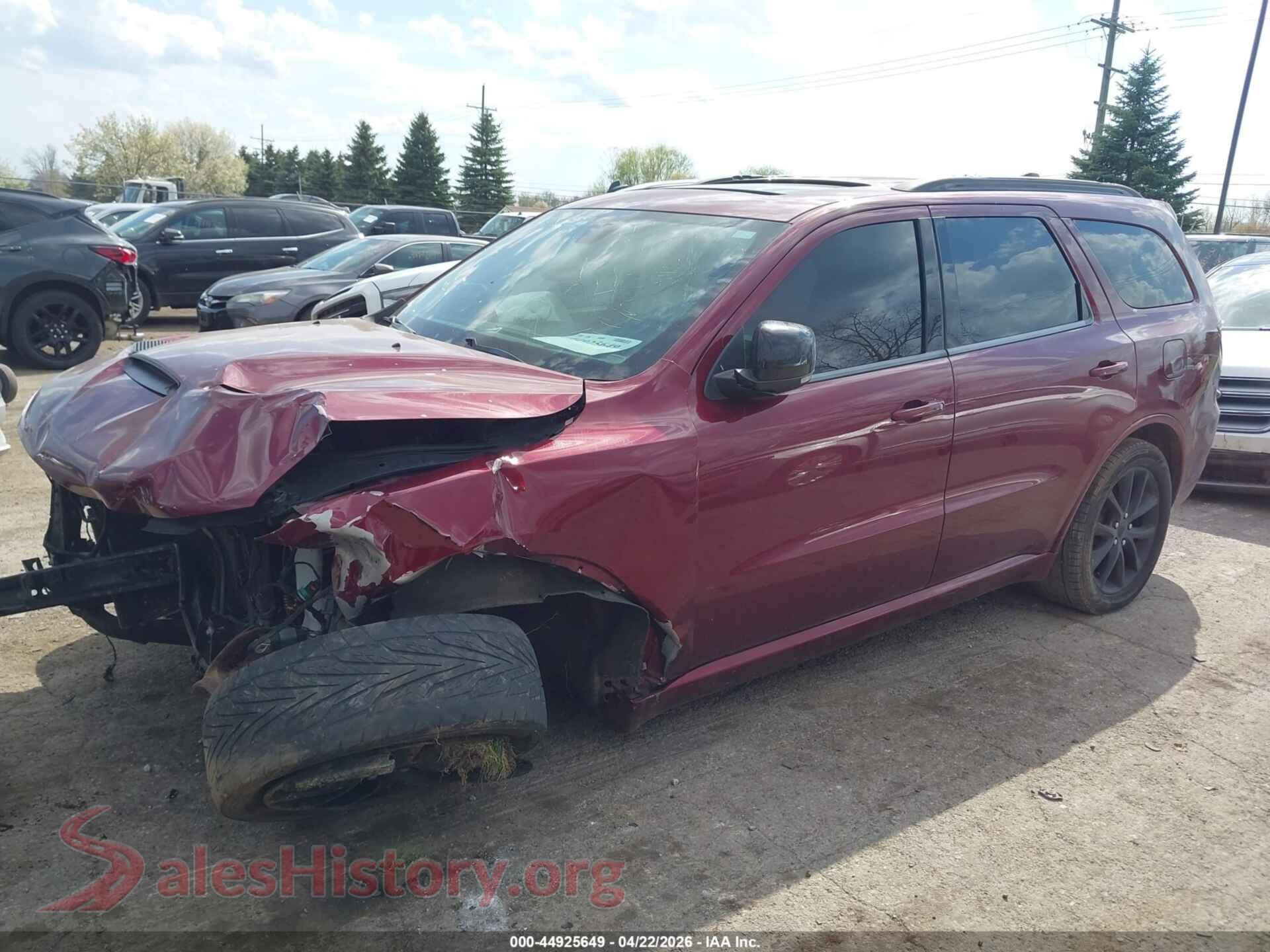 2018 DODGE DURANGO VIN 1C4RDHDG2JC413720, front view