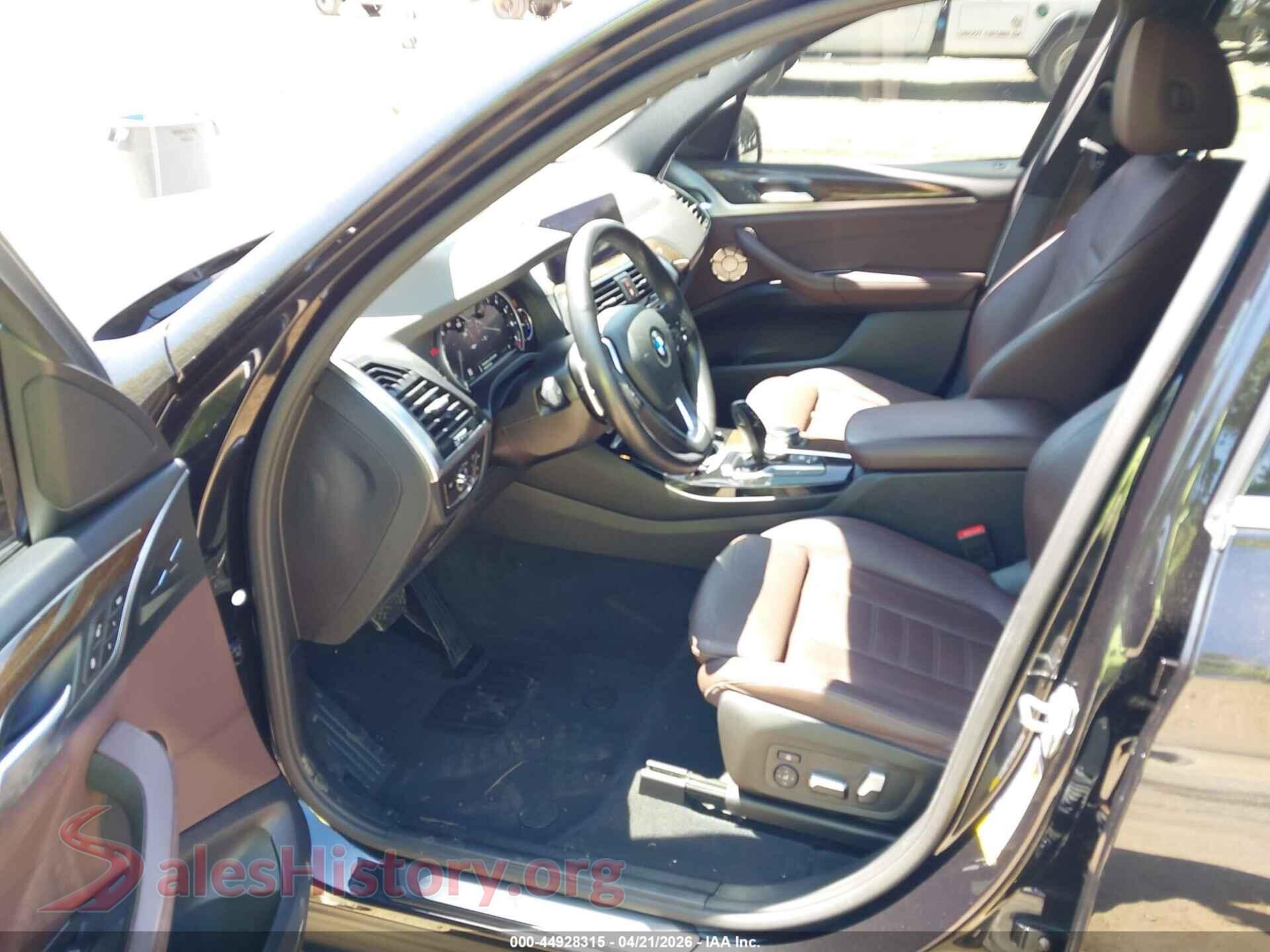 2019 BMW X3 VIN 5UXTR7C5XKLF26027, rear view