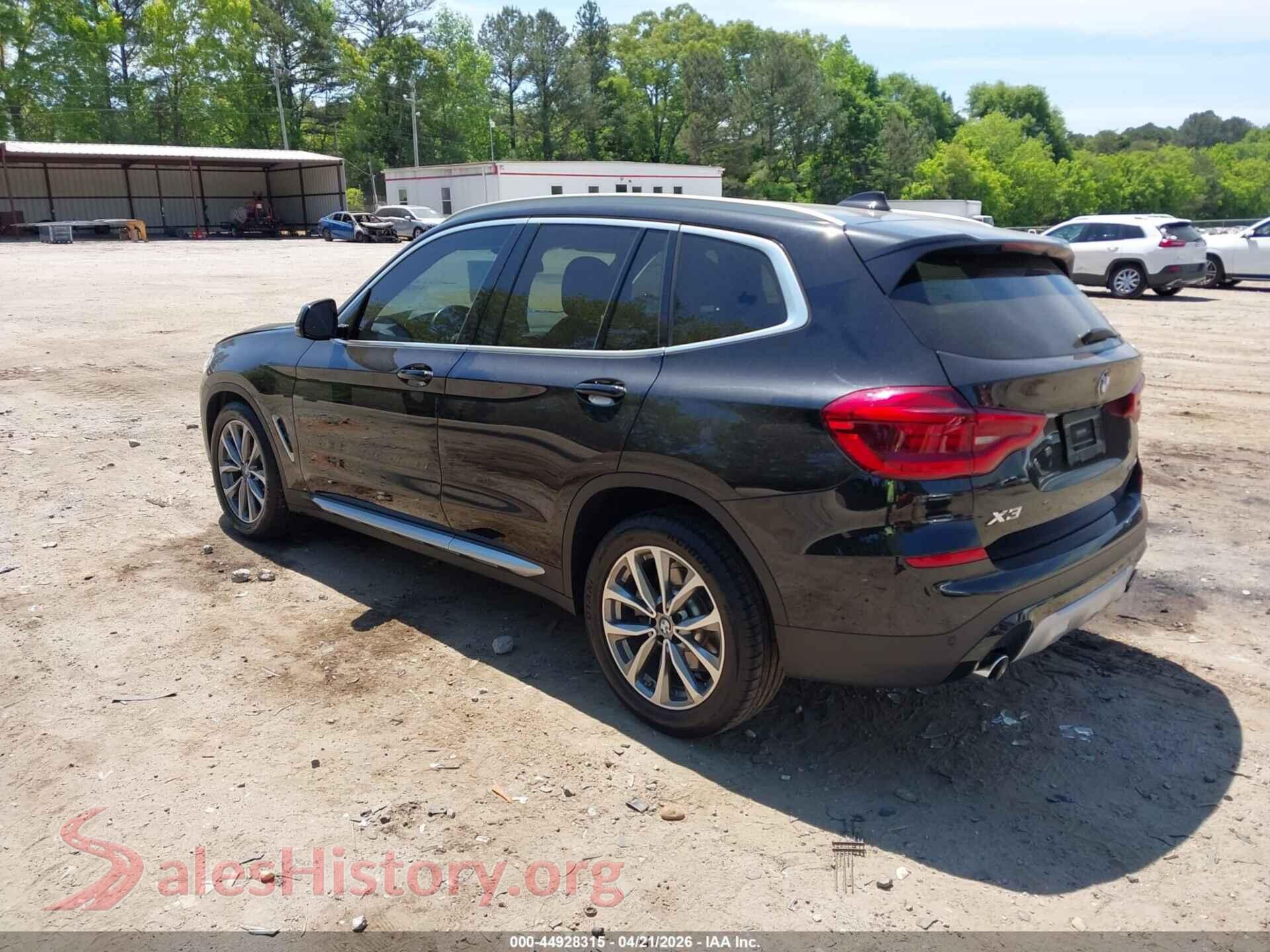 2019 BMW X3 VIN 5UXTR7C5XKLF26027, driver side view