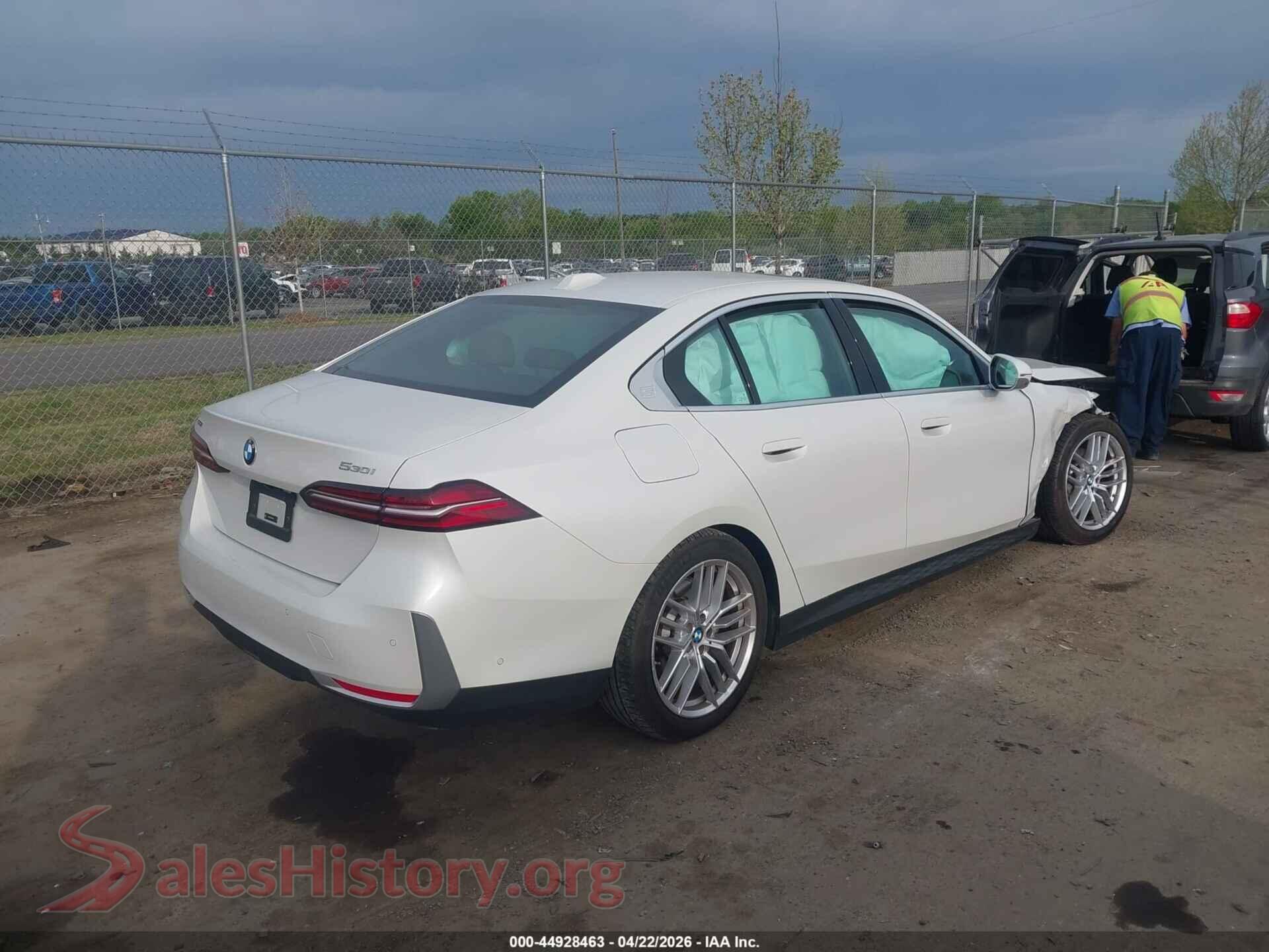 2024 BMW 530I VIN WBA53FJ01RCS00487, rear driver side