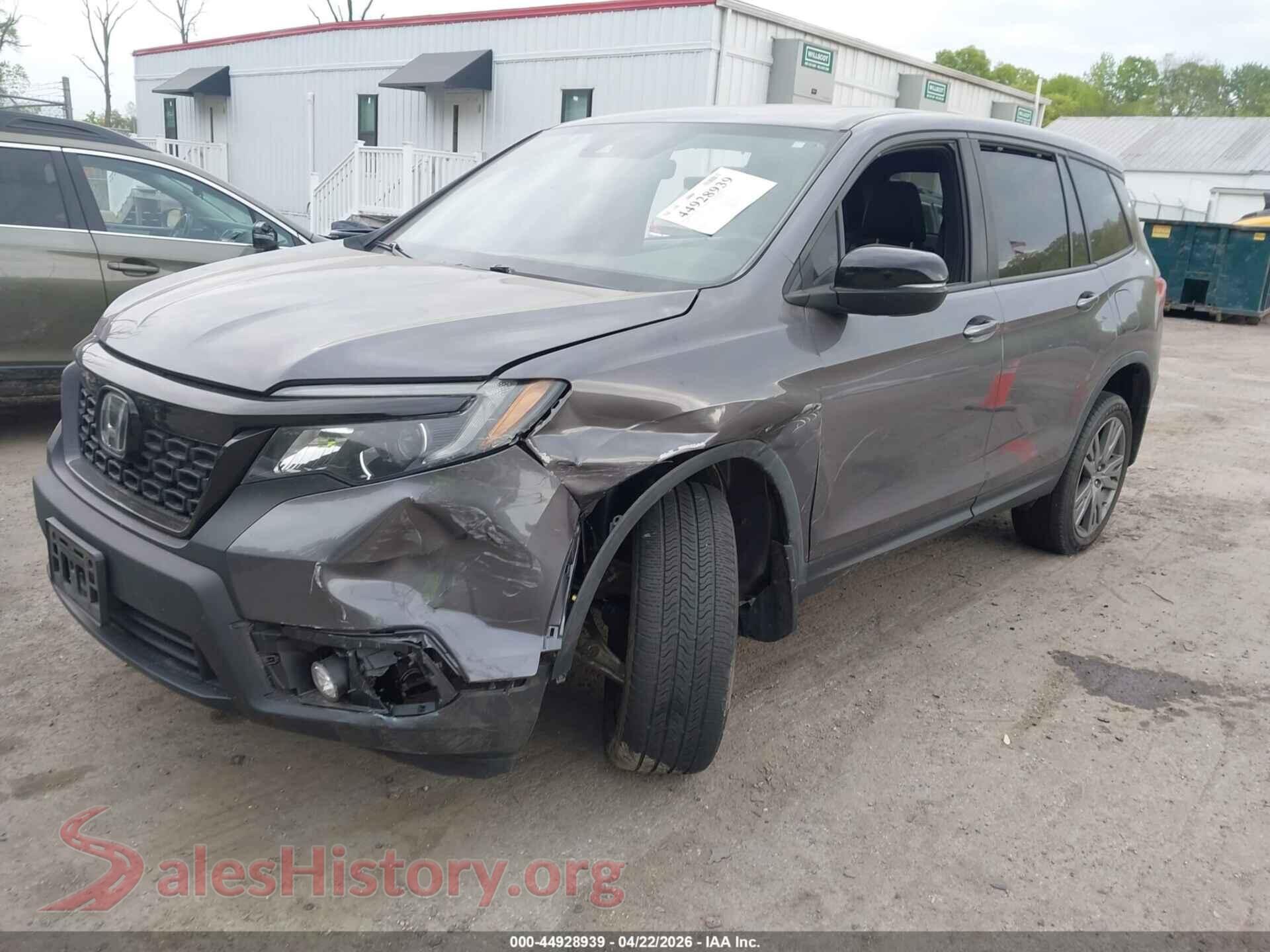2020 HONDA PASSPORT VIN 5FNYF8H57LB018842, front view