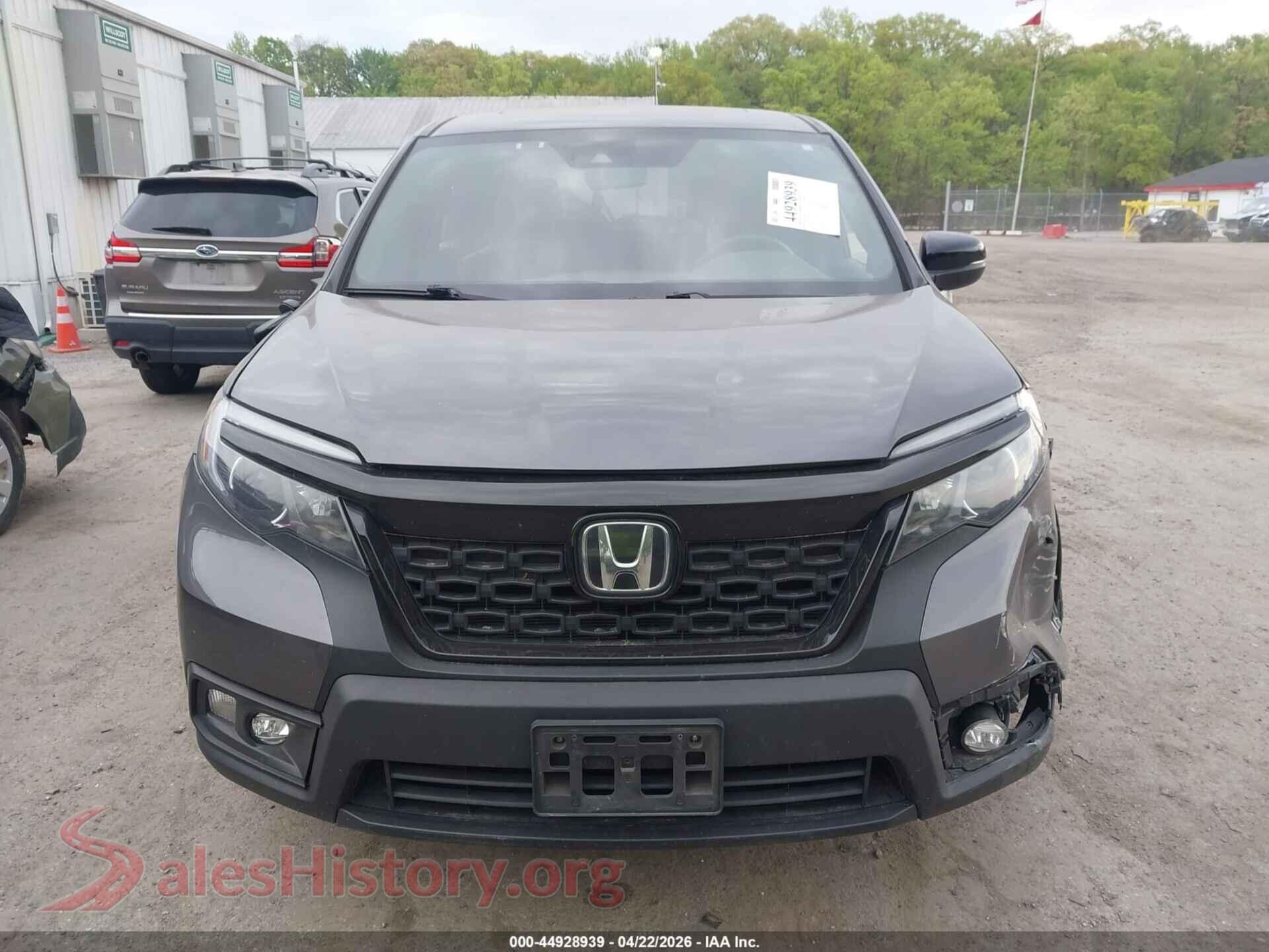 2020 HONDA PASSPORT VIN 5FNYF8H57LB018842, odometer mileage