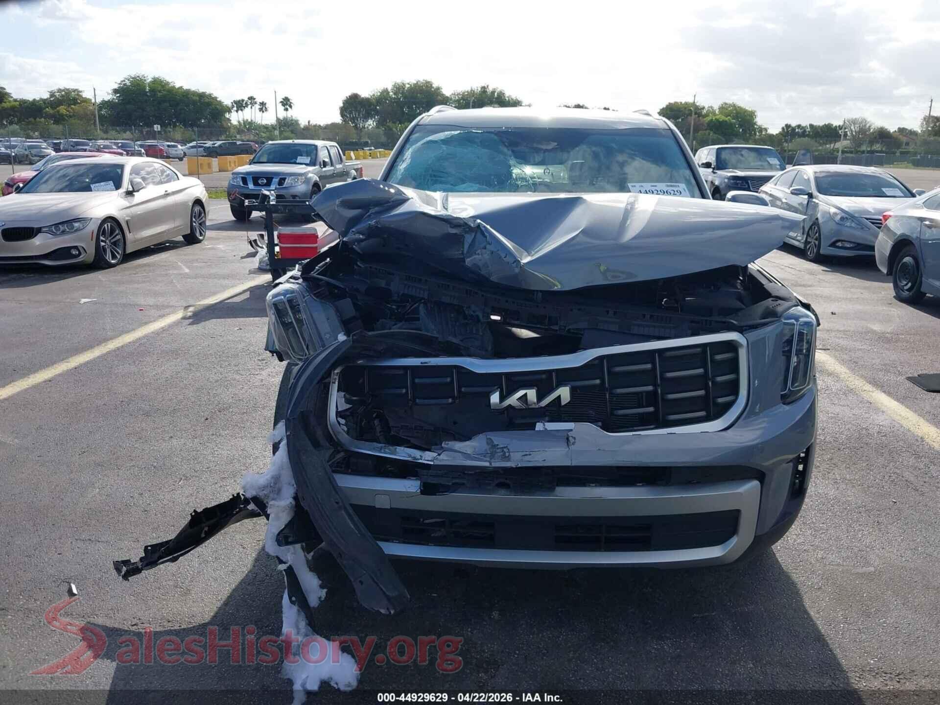 2024 KIA TELLURIDE VIN 5XYP64GC2RG497838, damage close-up