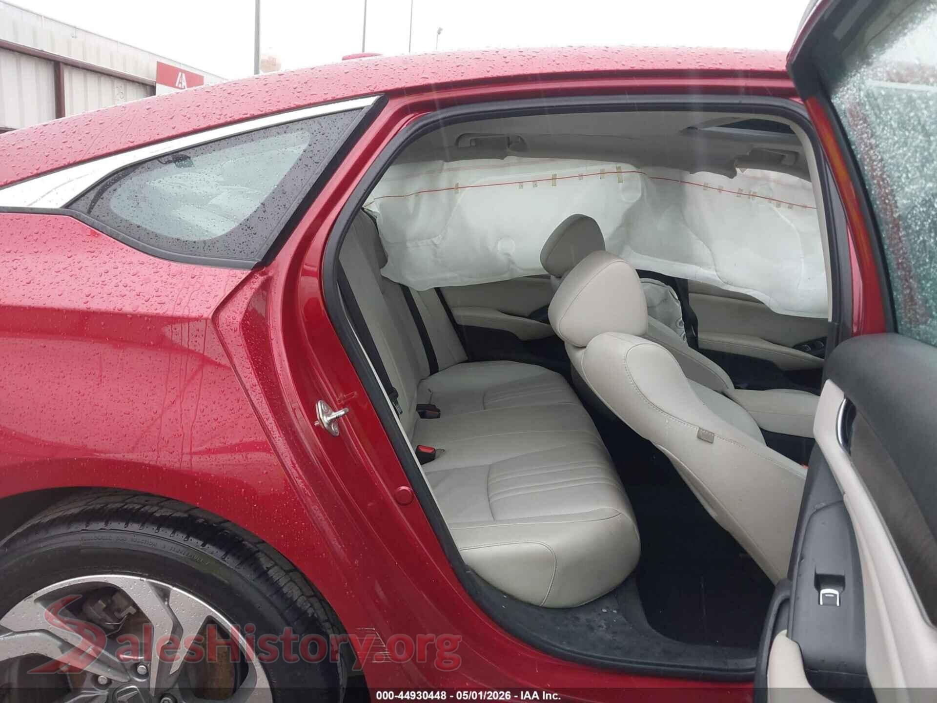 2018 HONDA ACCORD VIN 1HGCV1F59JA043840, front passenger side