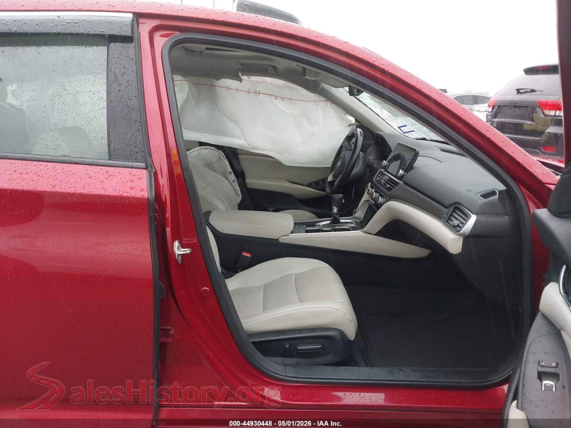 2018 HONDA ACCORD VIN 1HGCV1F59JA043840, rear view