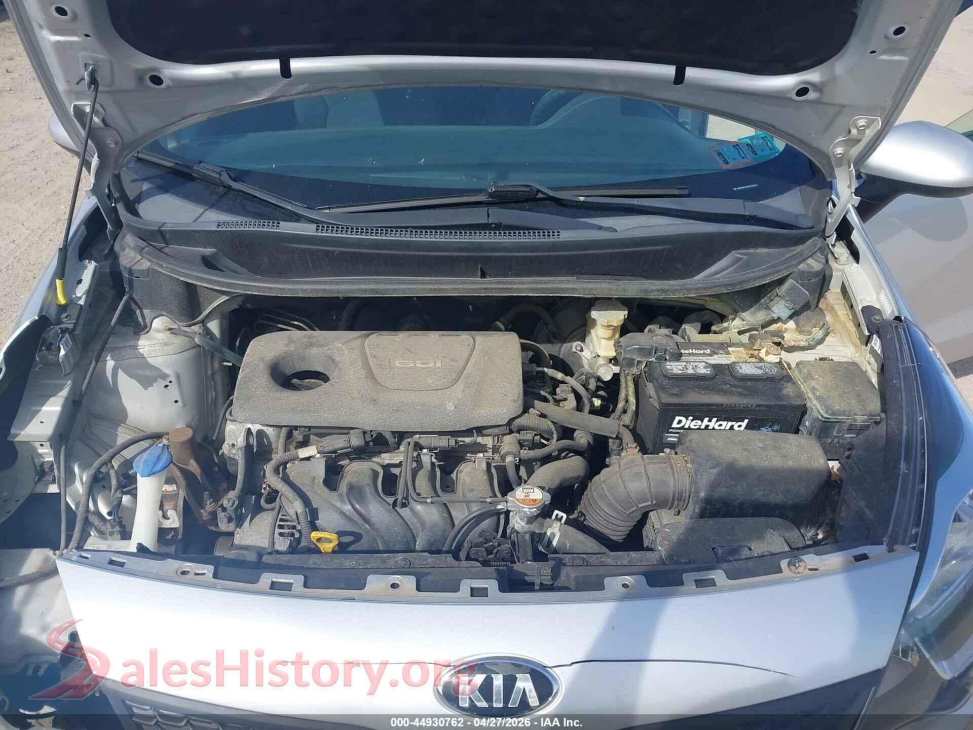 2017 KIA RIO VIN KNADM4A3XH6059858, interior dashboard