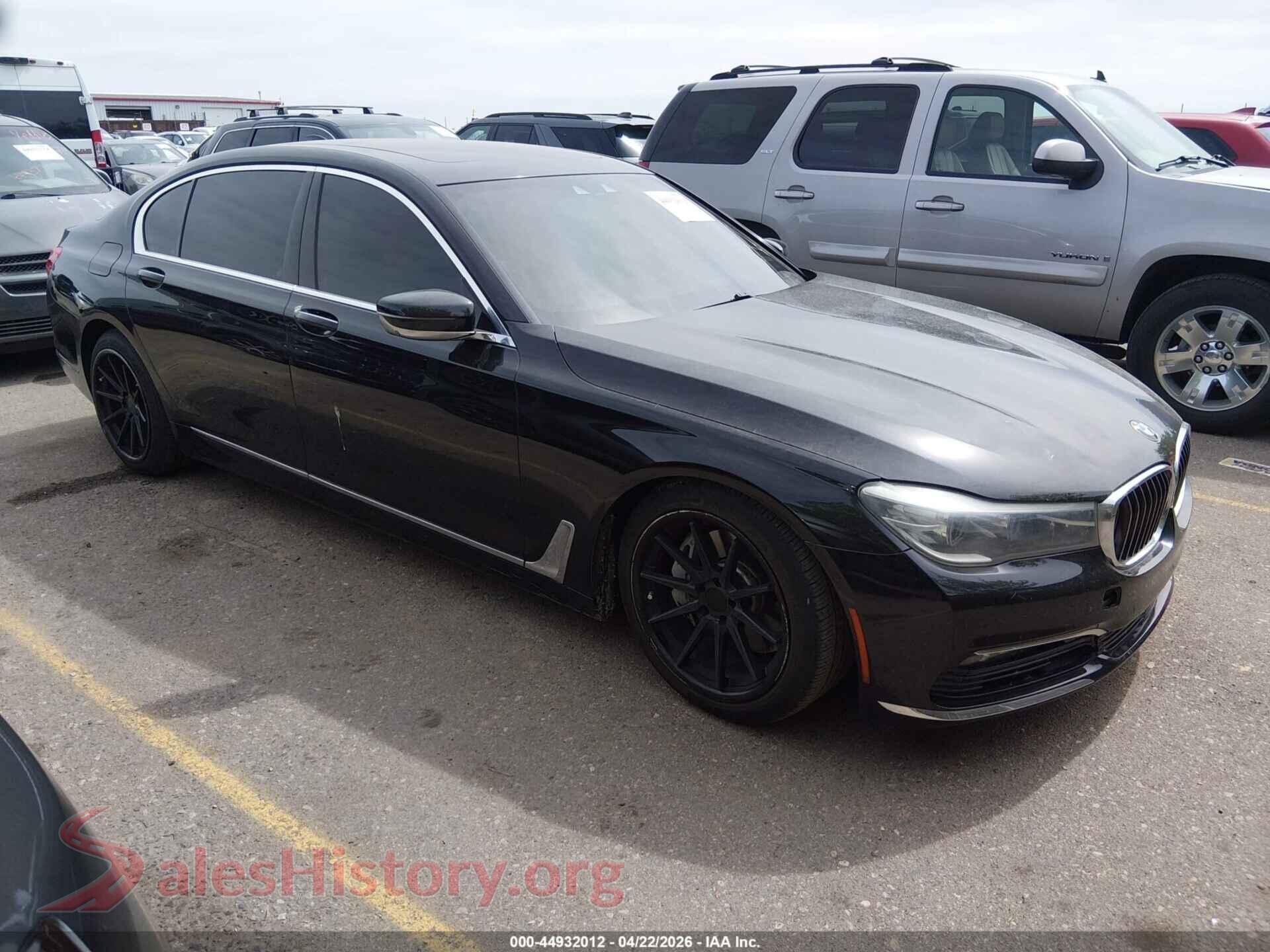 2019 BMW 740I VIN WBA7E4C56KGV70557, auction photo
