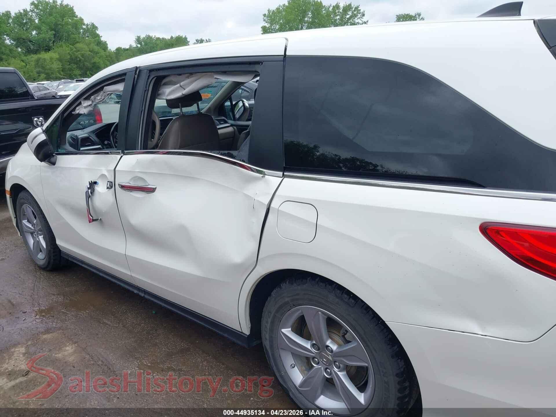 2019 HONDA ODYSSEY VIN 5FNRL6H76KB040347, rear passenger side