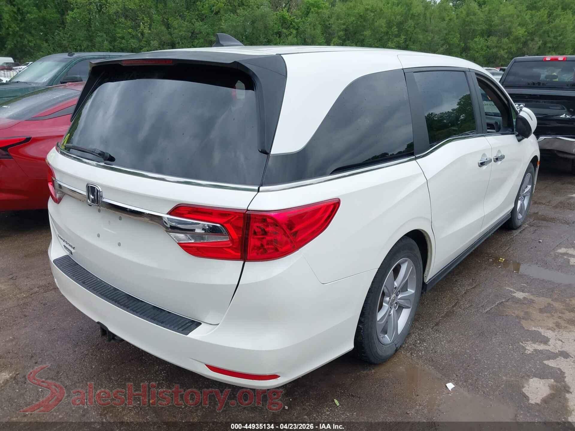 2019 HONDA ODYSSEY VIN 5FNRL6H76KB040347, rear driver side