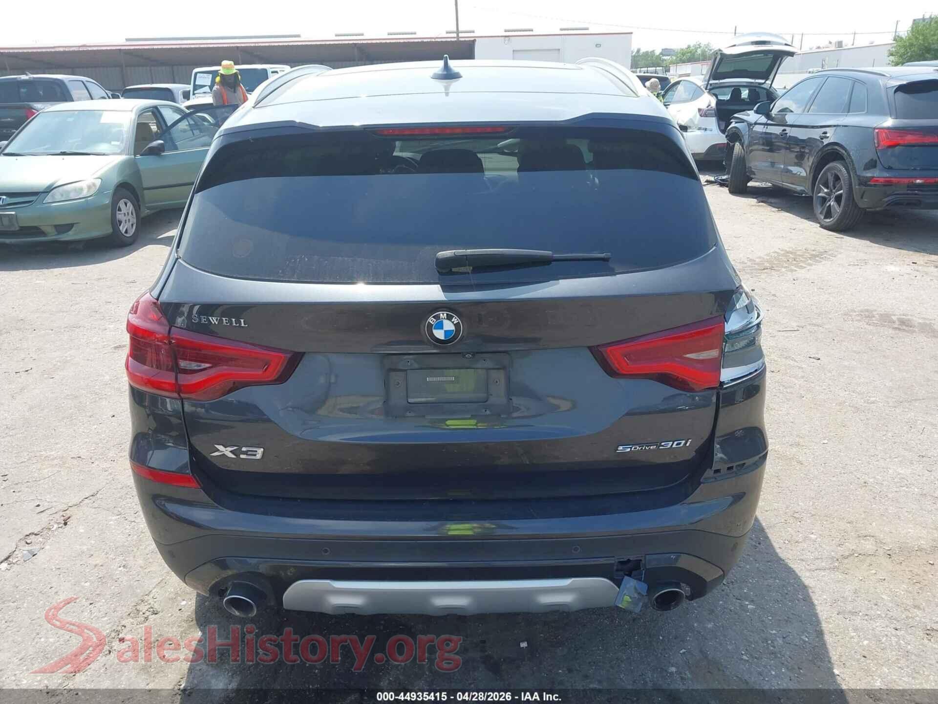 2020 BMW X3 VIN 5UXTY3C01LLU72521, auction photo 16