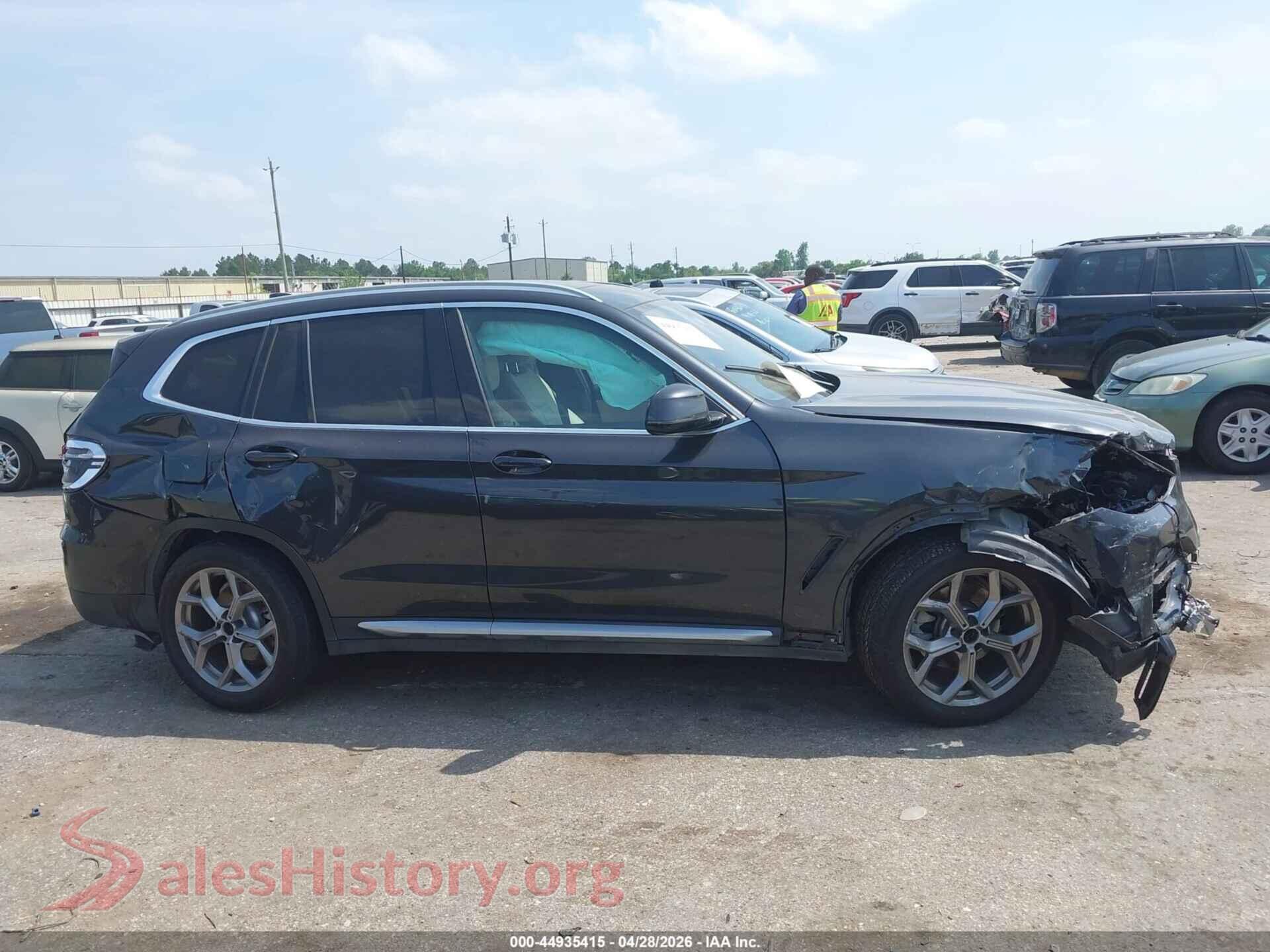 2020 BMW X3 VIN 5UXTY3C01LLU72521, auction photo 13