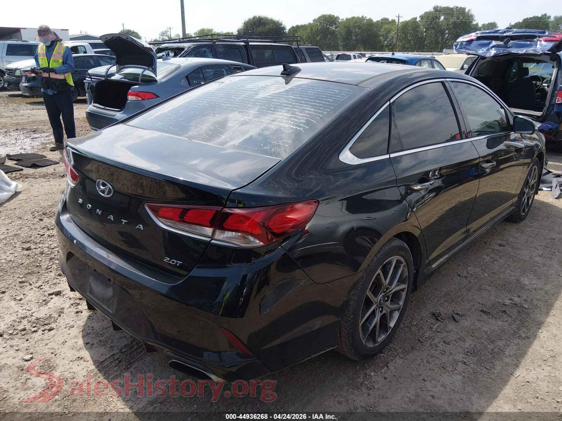 2018 HYUNDAI SONATA VIN 5NPE34AB1JH723347, rear driver side
