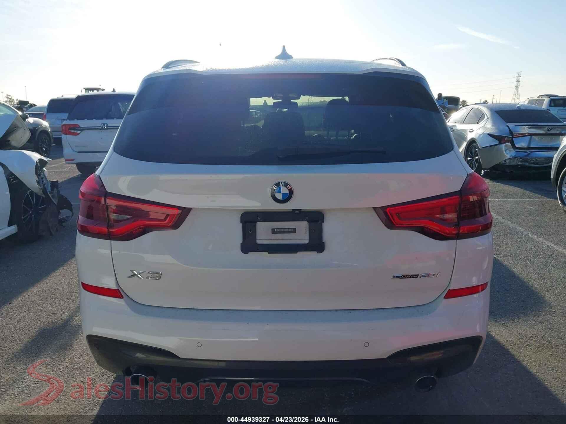 2020 BMW X3 VIN 5UXTY3C06L9B39375, auction photo 16
