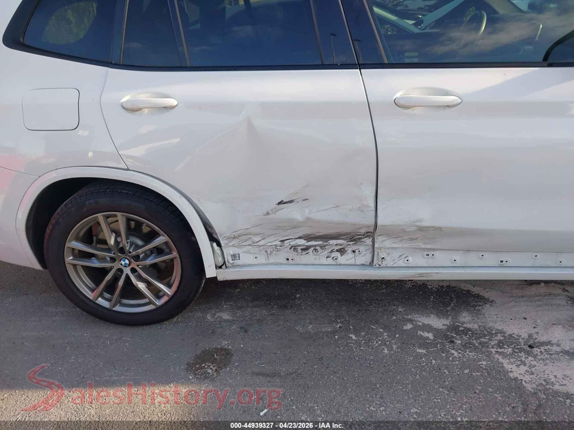 2020 BMW X3 VIN 5UXTY3C06L9B39375, rear passenger side
