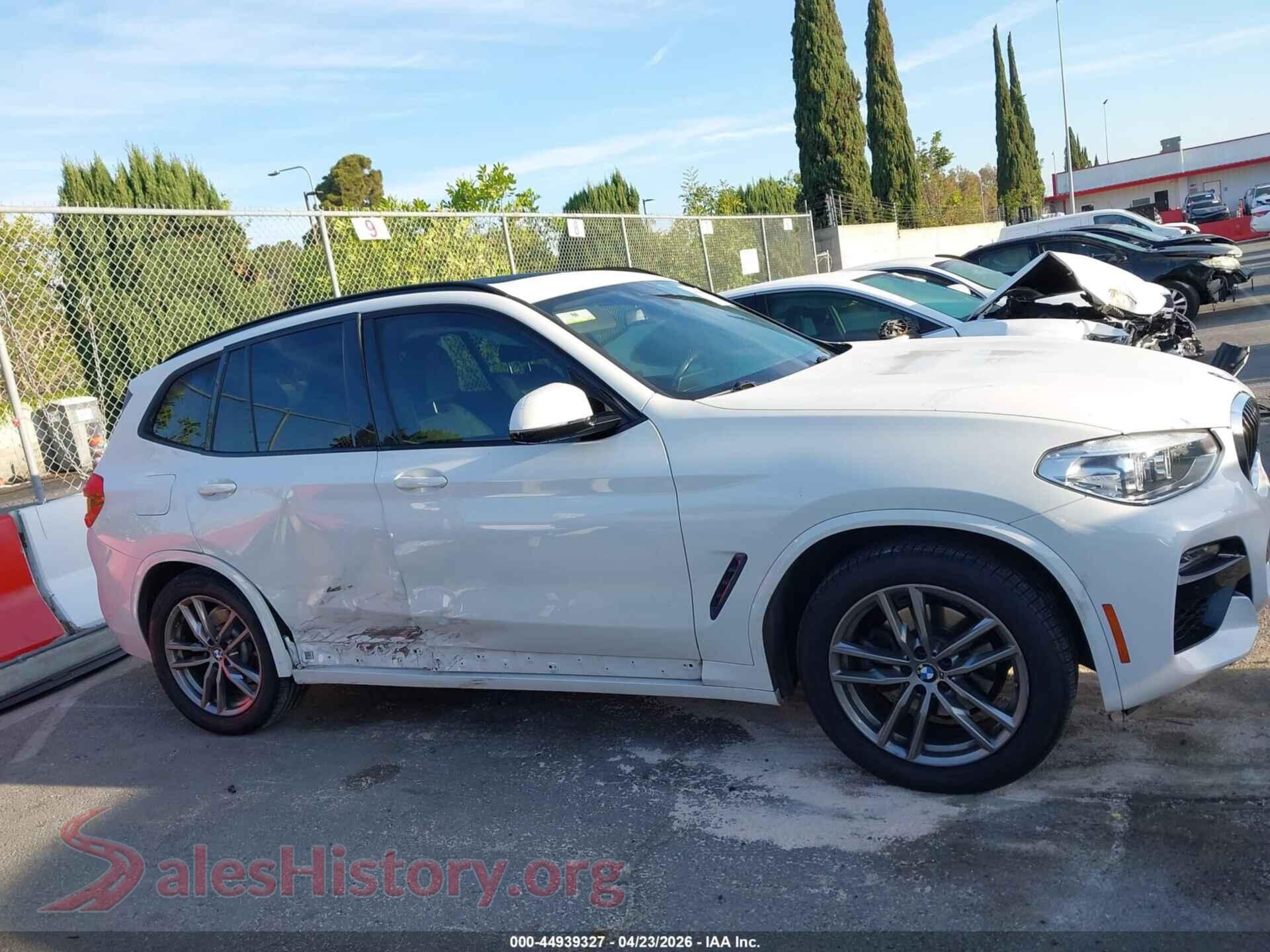 2020 BMW X3 VIN 5UXTY3C06L9B39375, auction photo 13