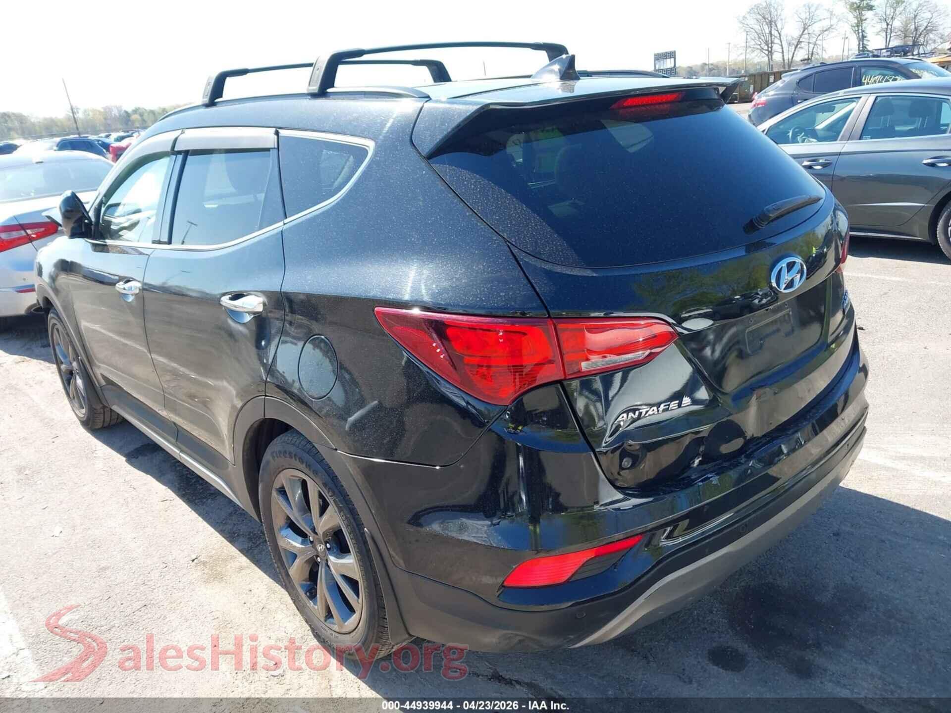 2018 HYUNDAI SANTA FE SPORT VIN 5XYZWDLA6JG518837, driver side view