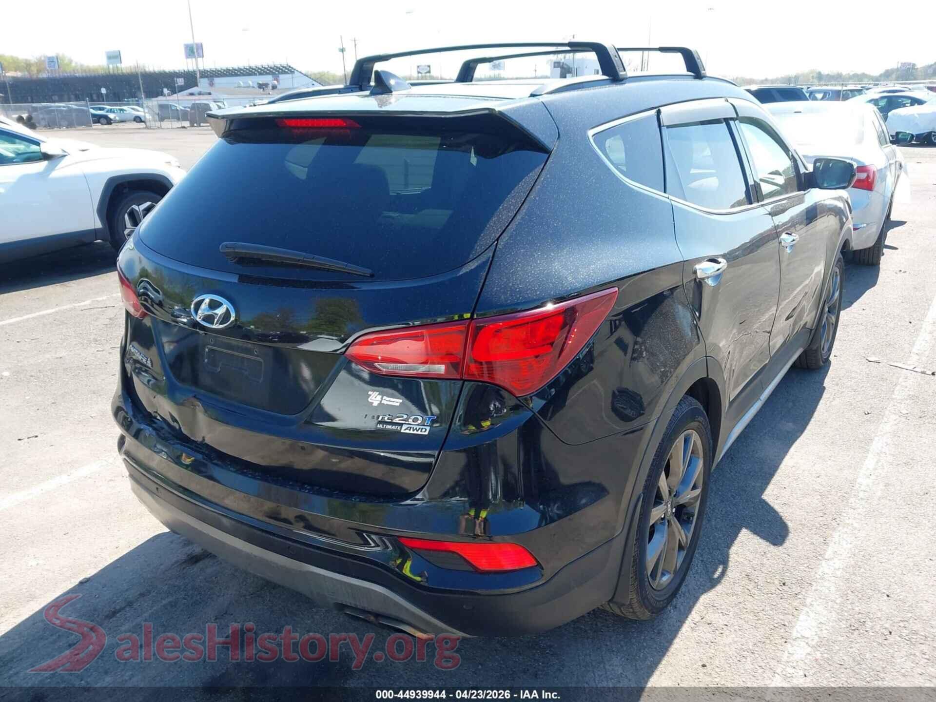 2018 HYUNDAI SANTA FE SPORT VIN 5XYZWDLA6JG518837, rear driver side