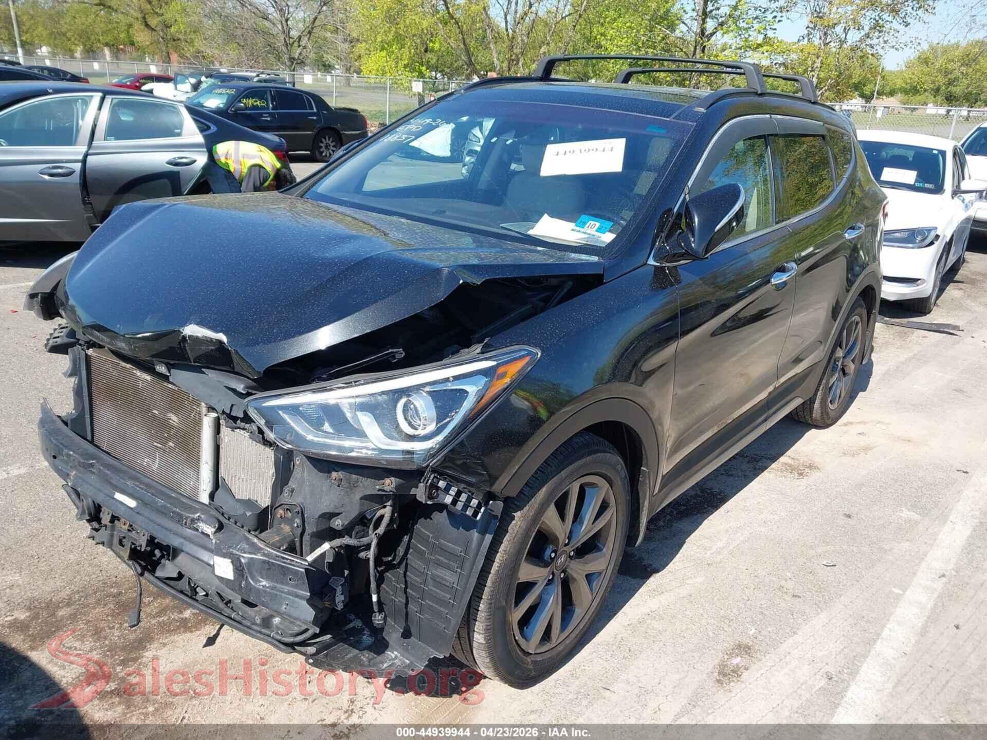 2018 HYUNDAI SANTA FE SPORT VIN 5XYZWDLA6JG518837, front view