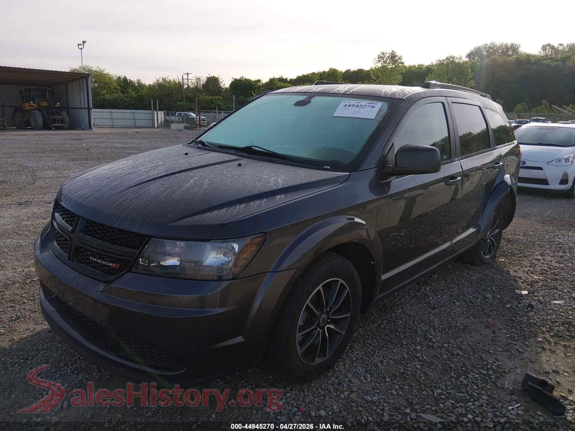 2018 DODGE JOURNEY VIN 3C4PDCAB9JT517001, front view