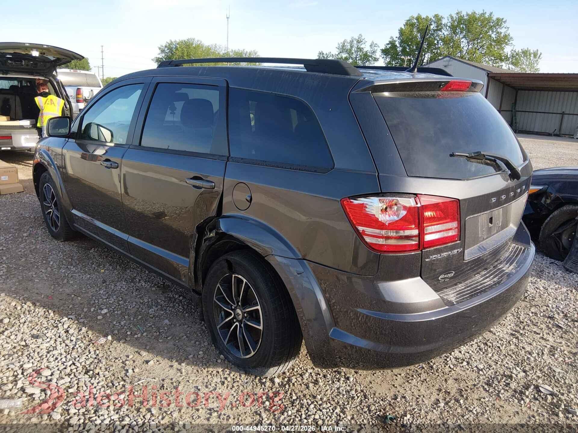2018 DODGE JOURNEY VIN 3C4PDCAB9JT517001, driver side view
