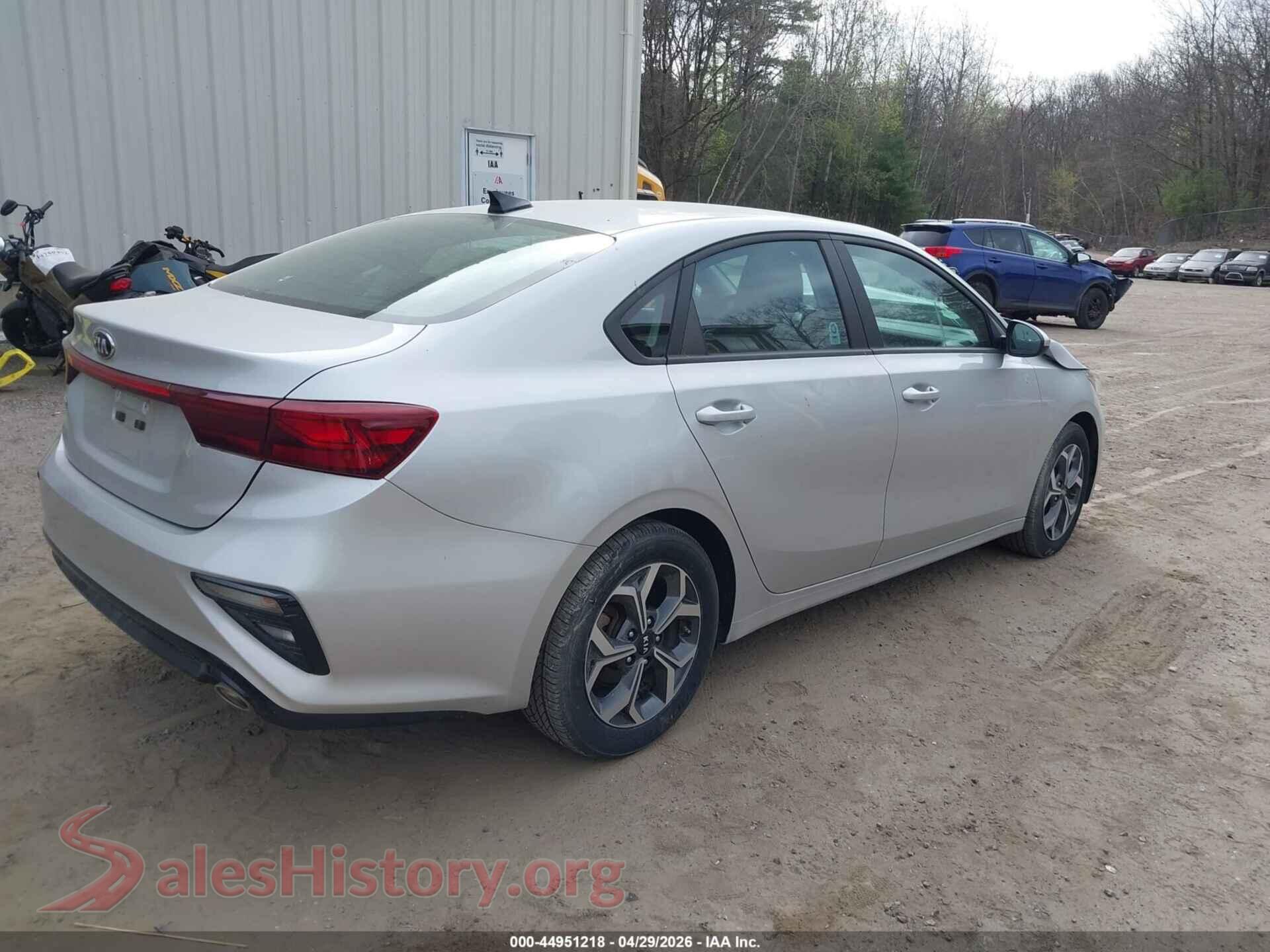 2020 KIA FORTE VIN 3KPF24AD2LE223570, rear driver side