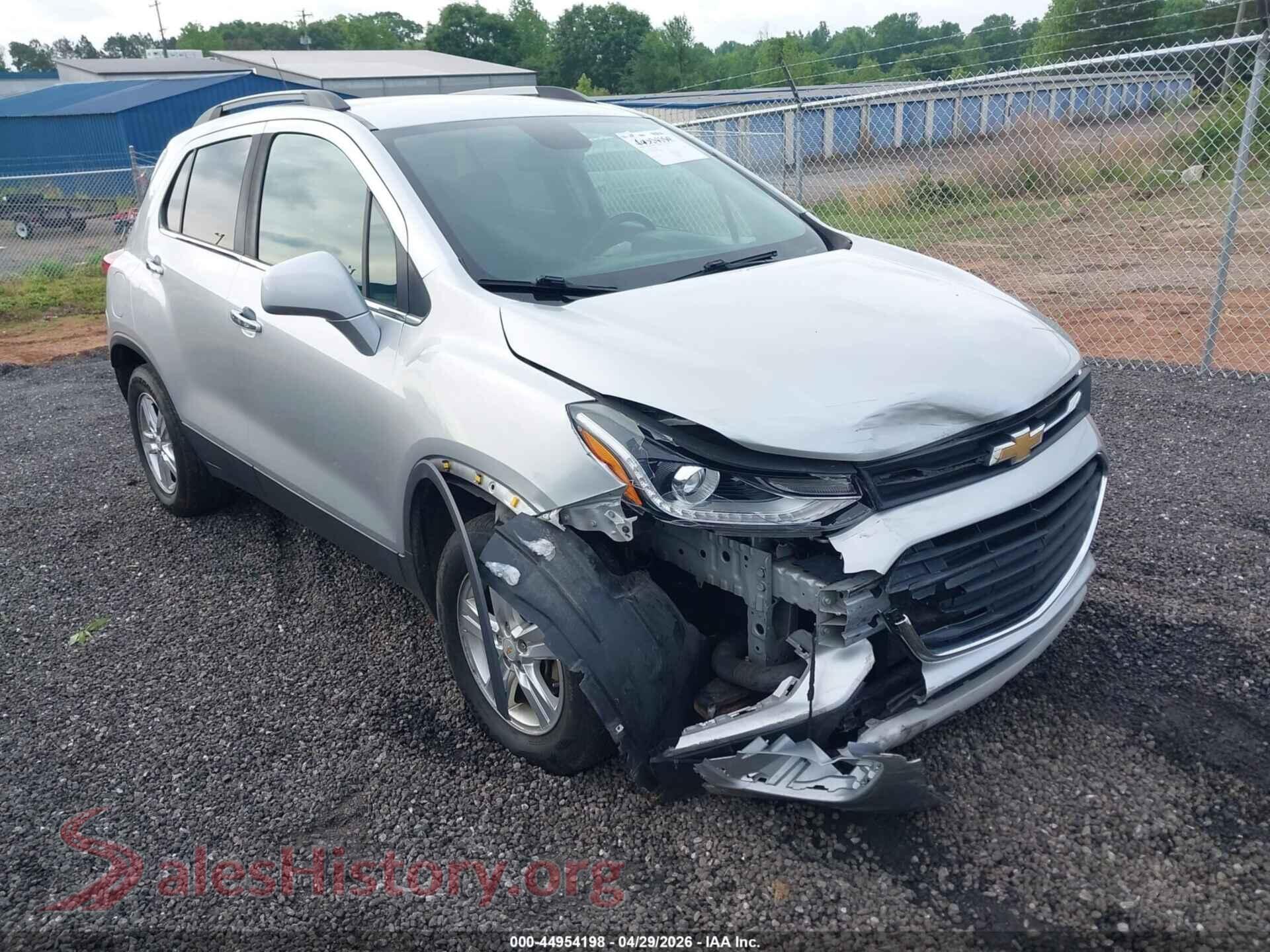 2019 CHEVROLET TRAX VIN KL7CJPSB8KB834684, rear passenger side