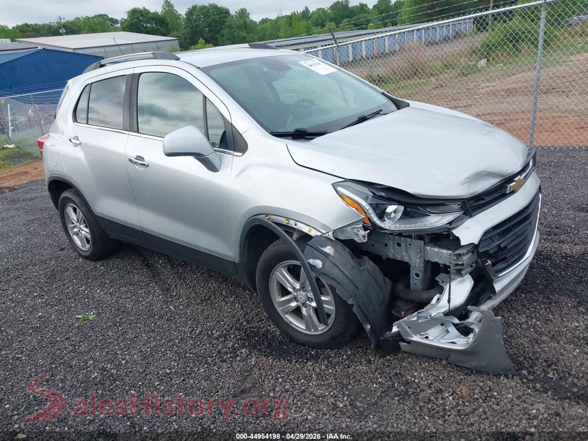 2019 CHEVROLET TRAX VIN KL7CJPSB8KB834684, auction photo