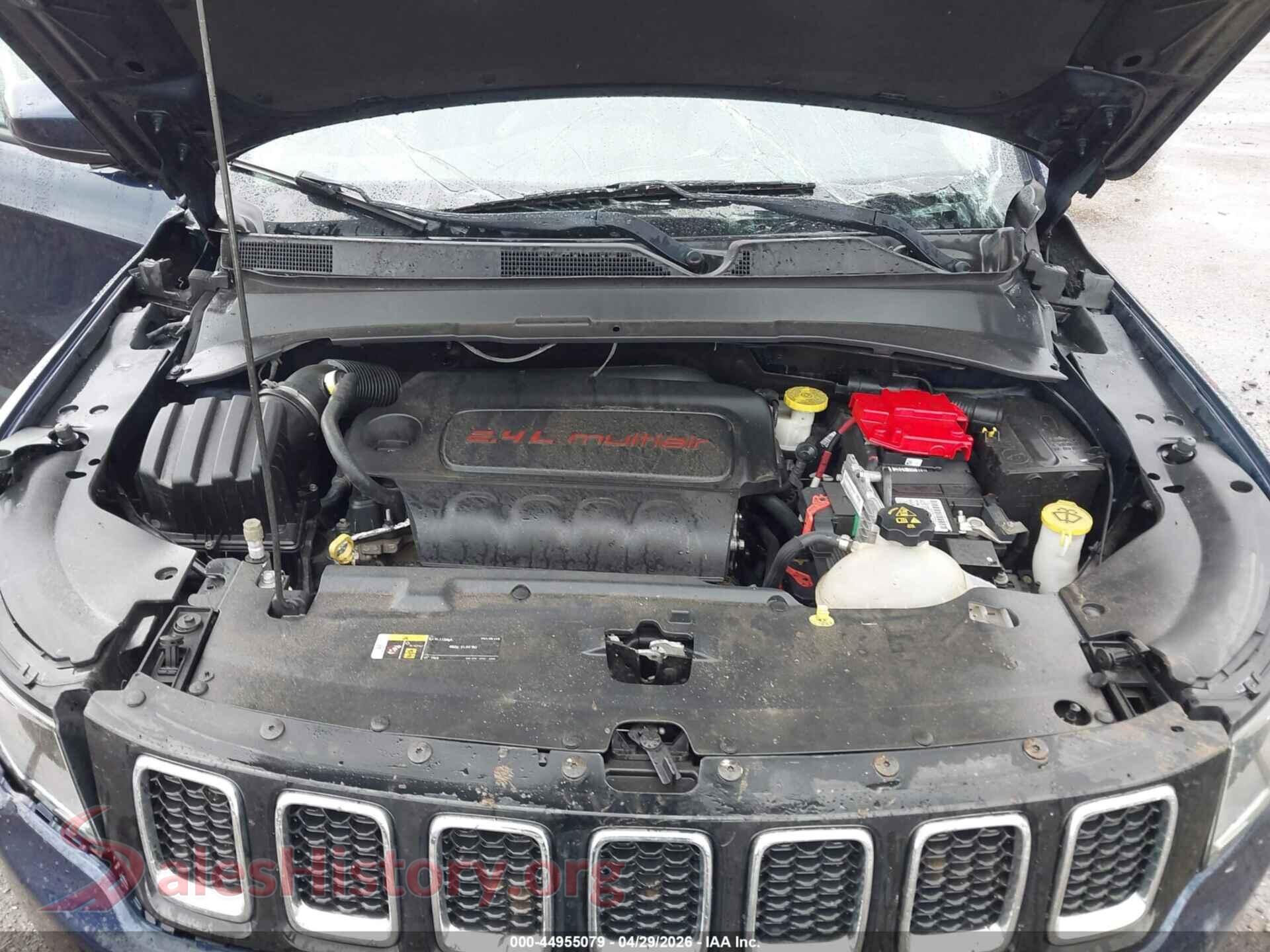 2019 JEEP COMPASS VIN 3C4NJCBB1KT636242, interior dashboard