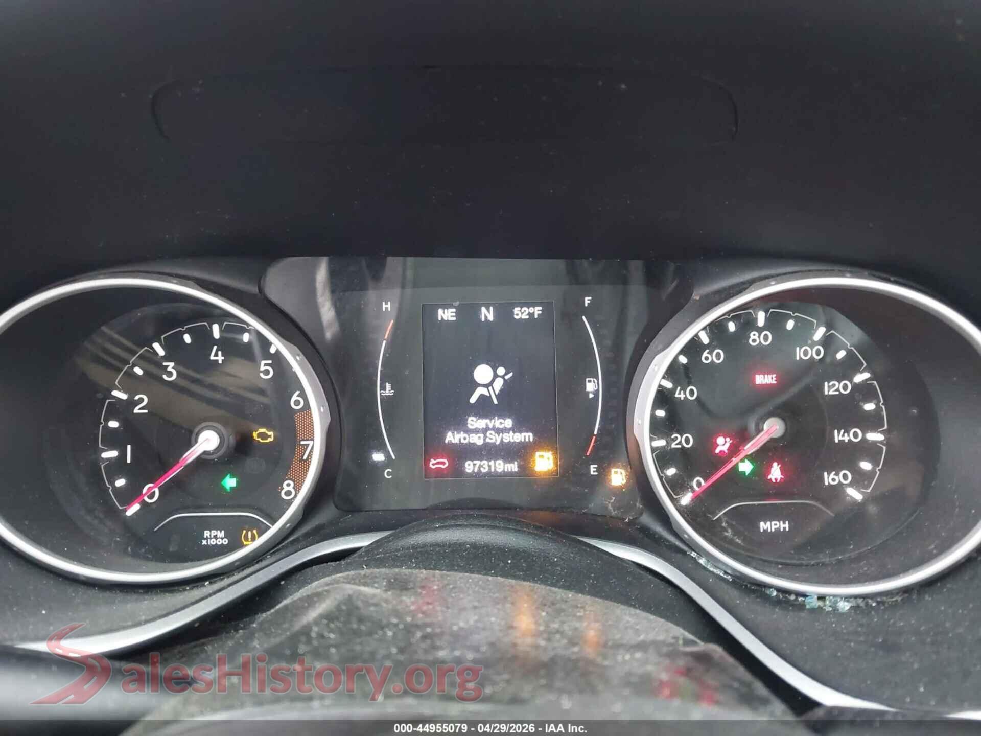 2019 JEEP COMPASS VIN 3C4NJCBB1KT636242, passenger side view