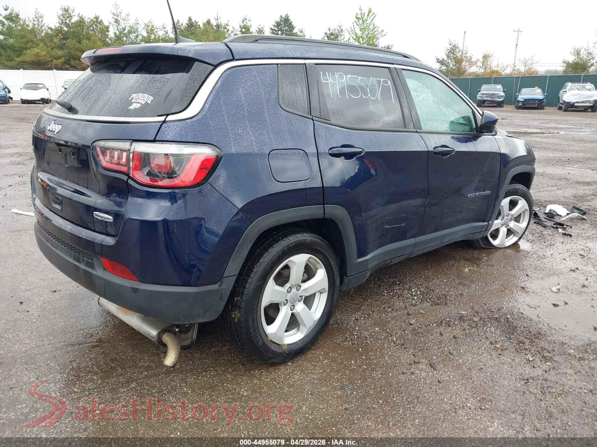 2019 JEEP COMPASS VIN 3C4NJCBB1KT636242, rear driver side