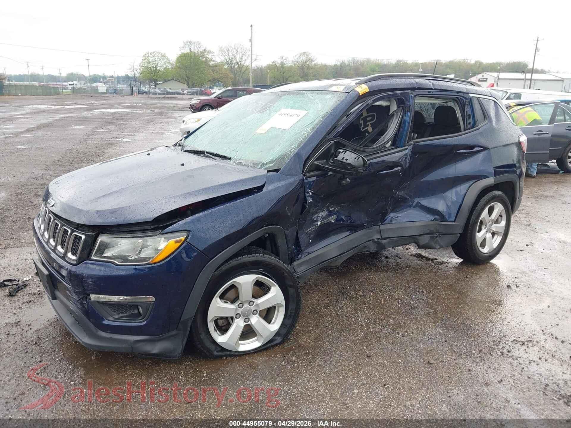 2019 JEEP COMPASS VIN 3C4NJCBB1KT636242, rear passenger side