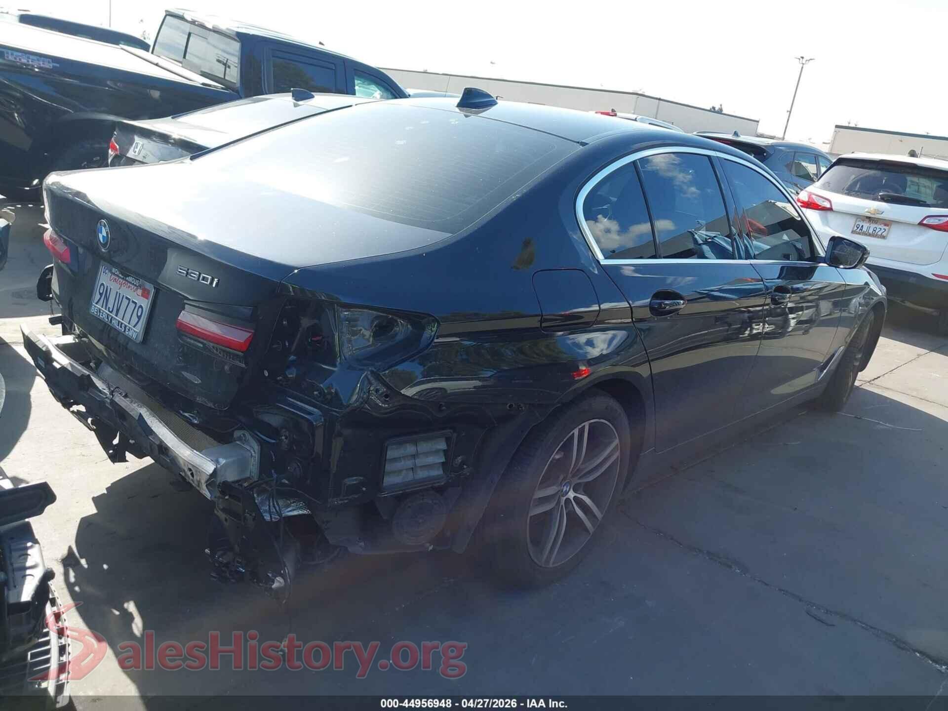 2021 BMW 530I VIN WBA53BH03MCF06164, rear driver side