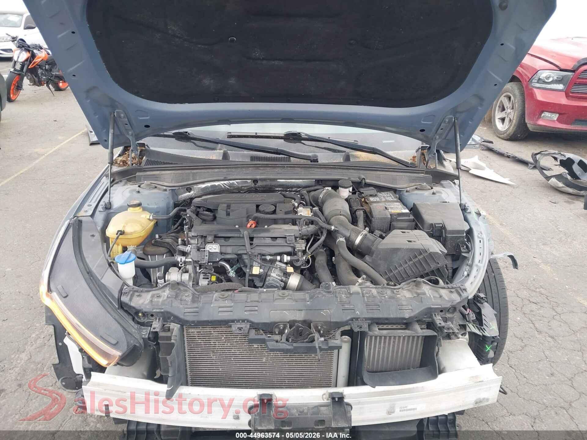 2022 KIA K5 VIN 5XXG14J25NG142207, interior dashboard