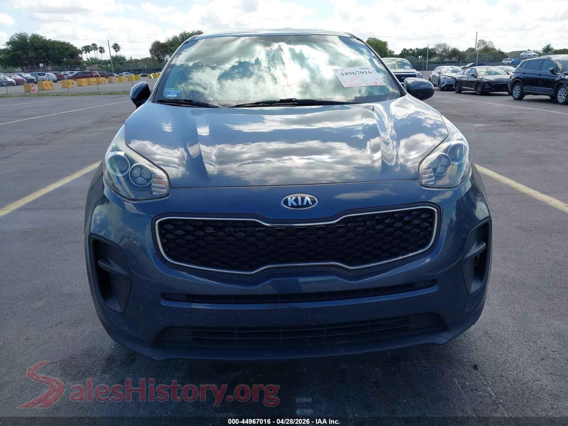 2019 KIA SPORTAGE VIN KNDPM3AC9K7581778, rear passenger side